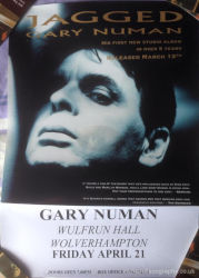Gary Numan 2006 Jagged Tour Venue Poster Wolverhampton